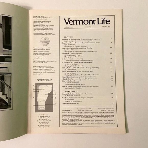 Vintage 1980 Vermont Life Magazine Spring Farming  Booklet Souvenir - Picture 9 of 16